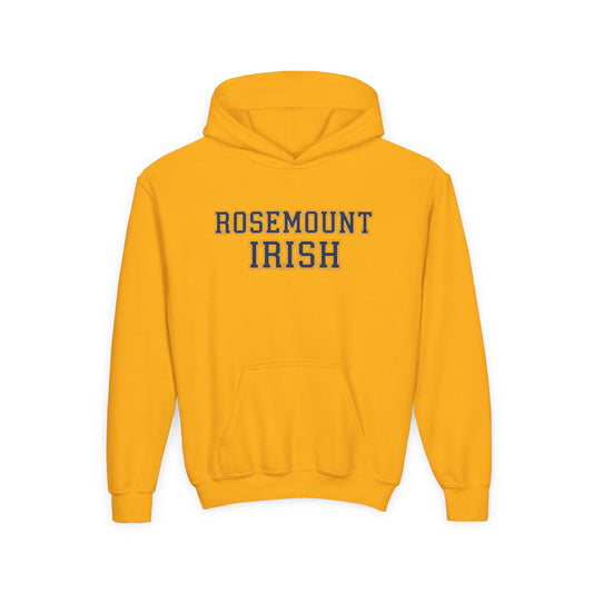 Rosemount Irish Youth Heavy Bold Text Blend Hoodie - Cozy & Stylish Sweatshirt for Kids