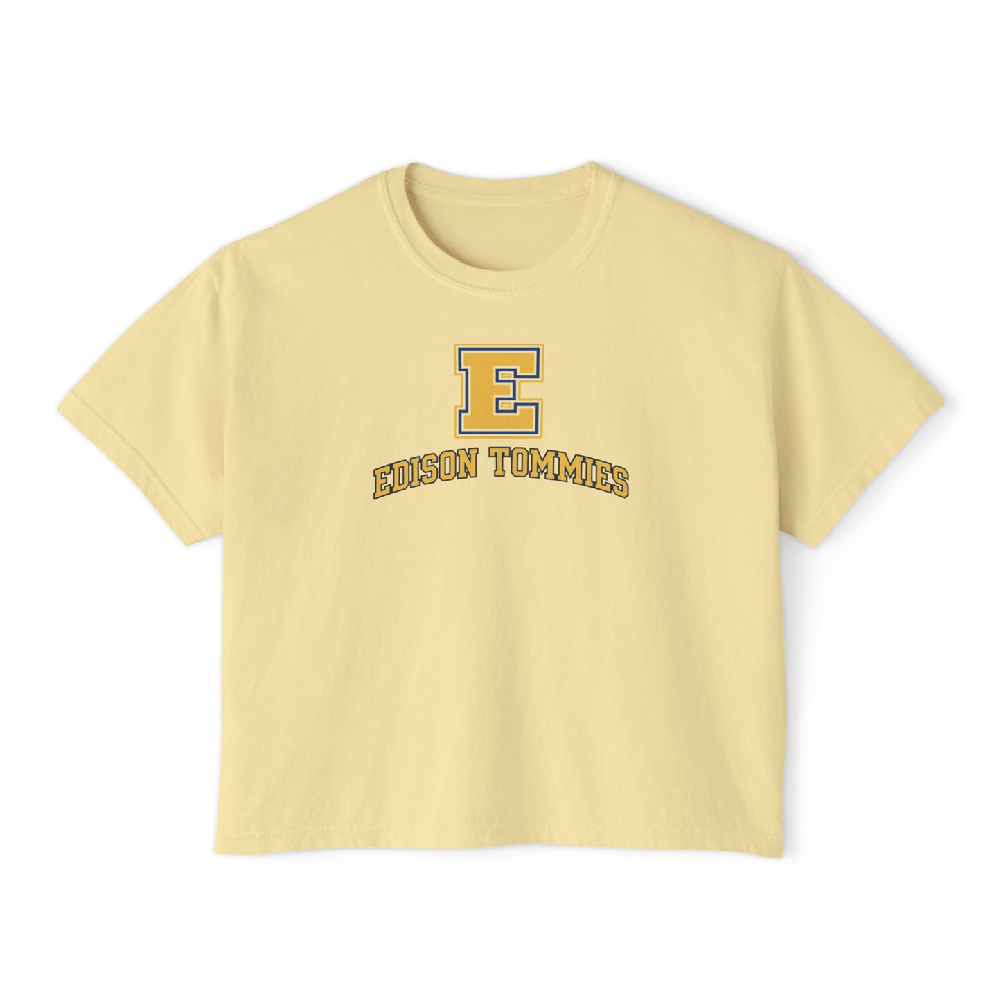 Minneapolis Edison Tommies Casual Boxy Tee - Trendy Women's Top