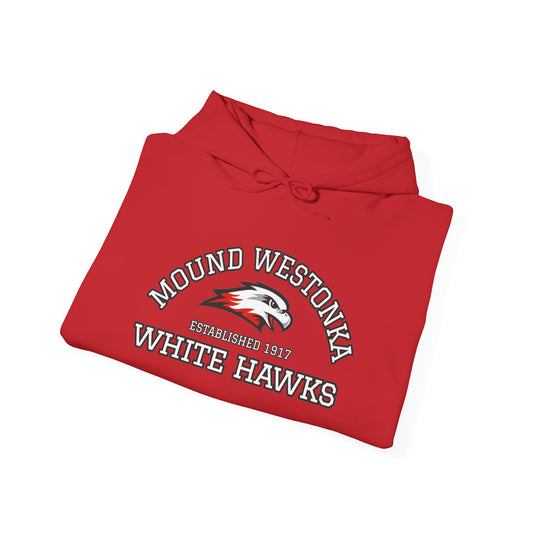 White Hawks Hoodie — Mound Westonka High School Vintage Logo Pullover