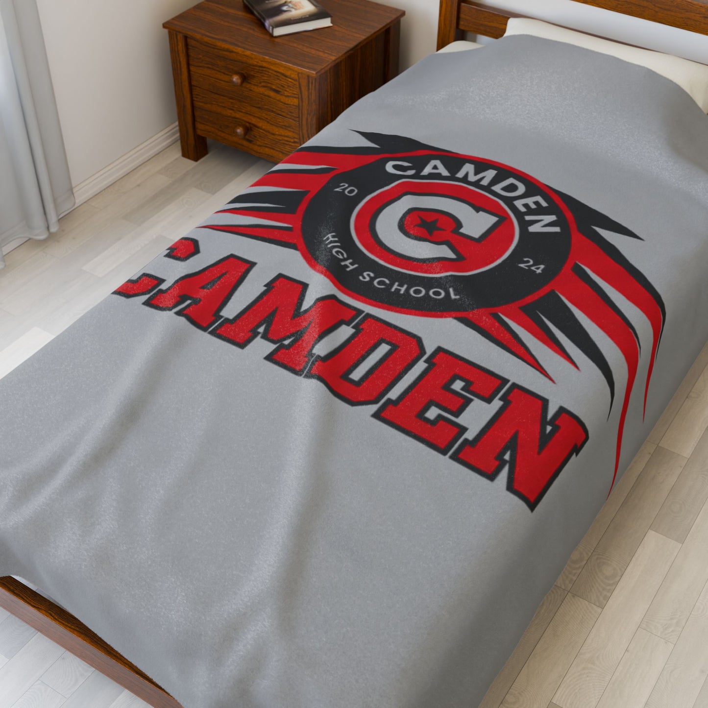 Minneapolis Camden Cozy Velveteen Plush Blanket - Perfect for Relaxation and Home Decor