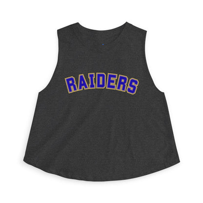 Hastings Raiders Crop Top — Women’s Athletic Tank with 'RAIDERS' Arch Logo