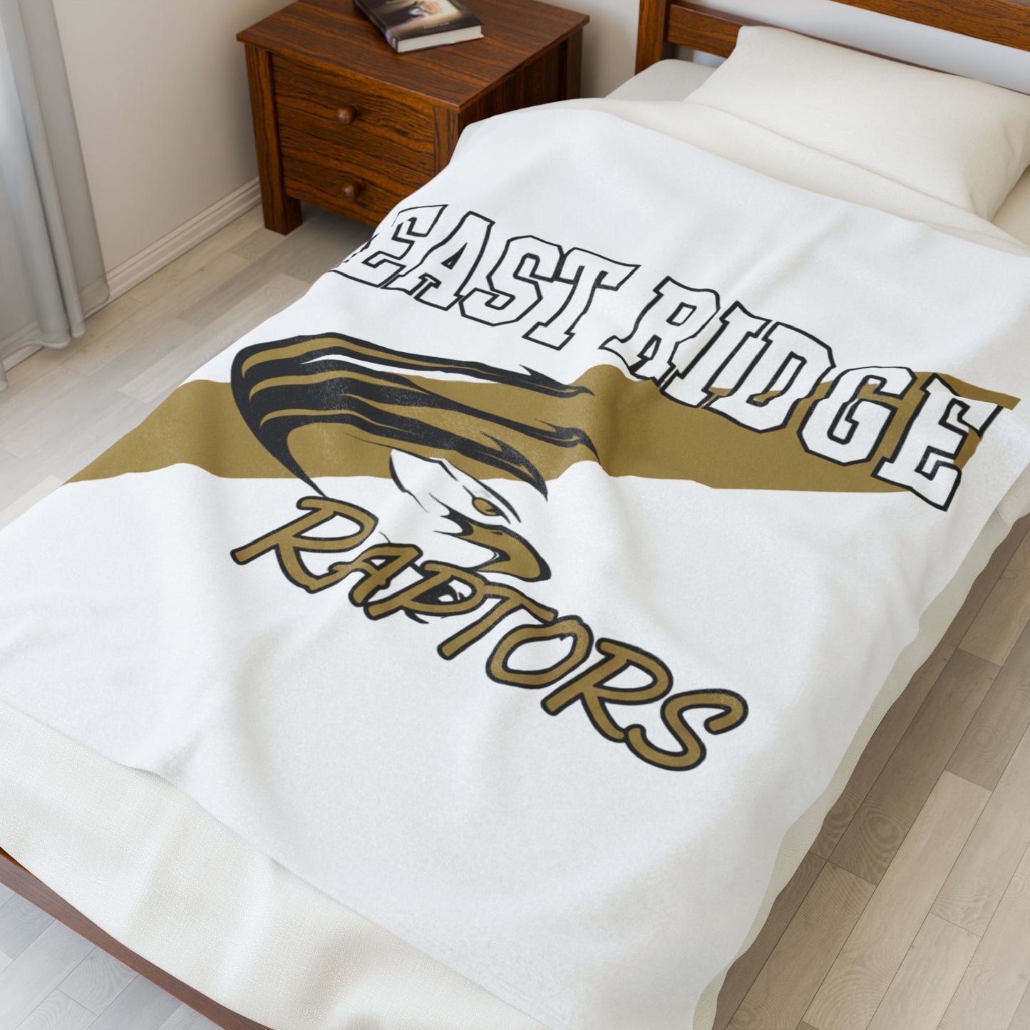 East Ridge Cozy Raptors Velveteen Blanket