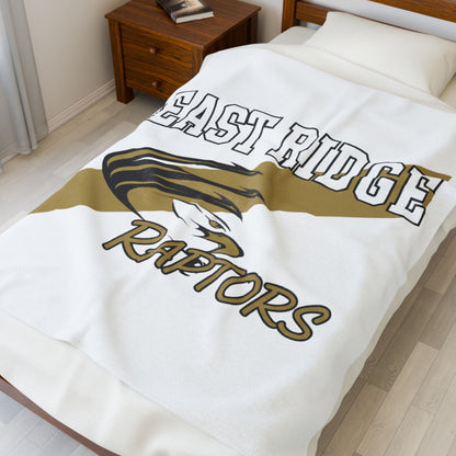 East Ridge Cozy Raptors Velveteen Blanket