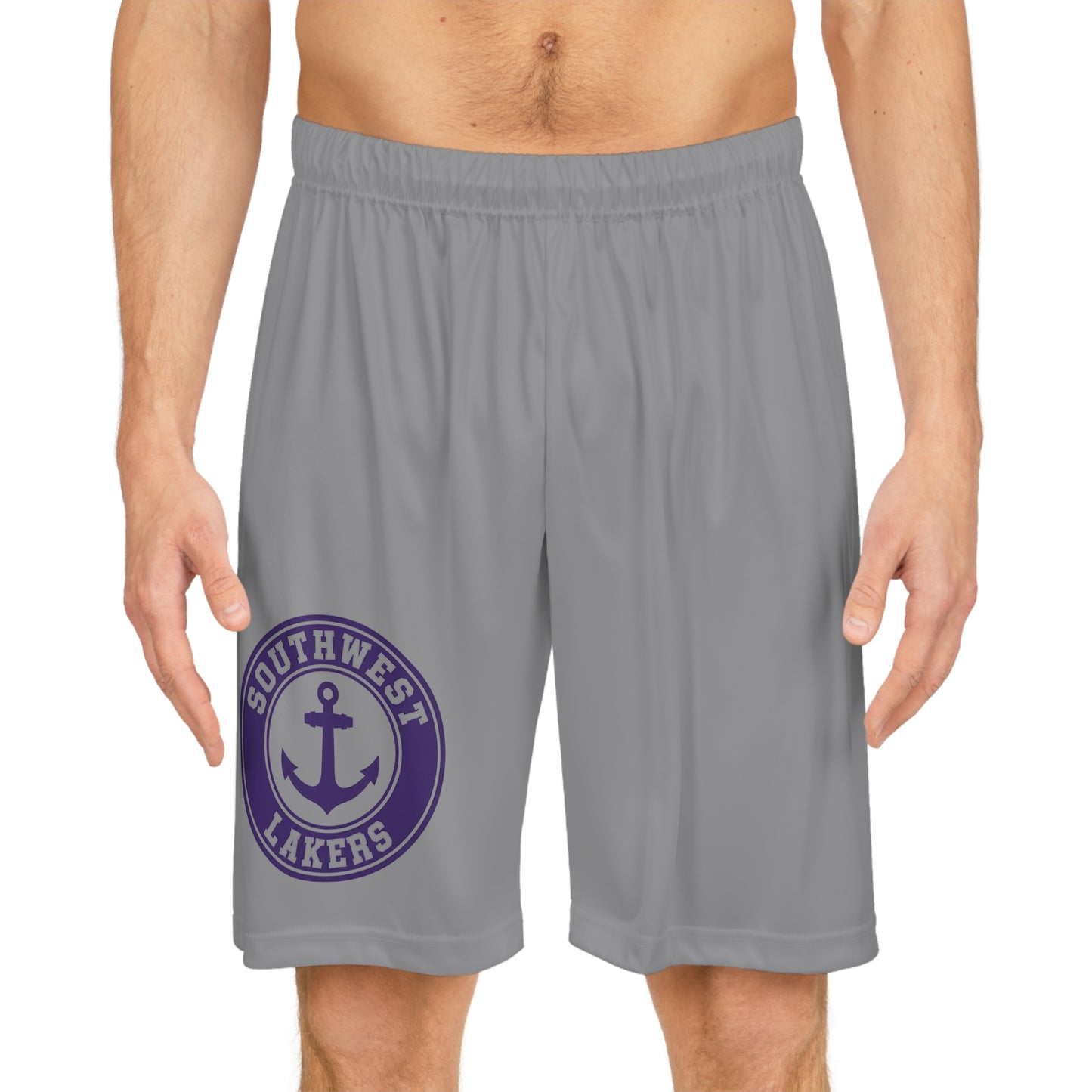 Minneapolis Southwest Lakers Grey Basketball Shorts - Stylish Athletic Wear for Basketball Lovers