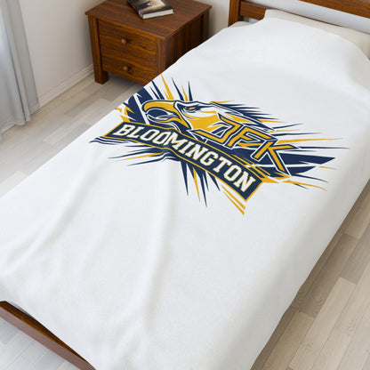 Bloomington Kennedy Eagles Cozy Velveteen Plush Blanket - Perfect for Relaxation and Home Decor