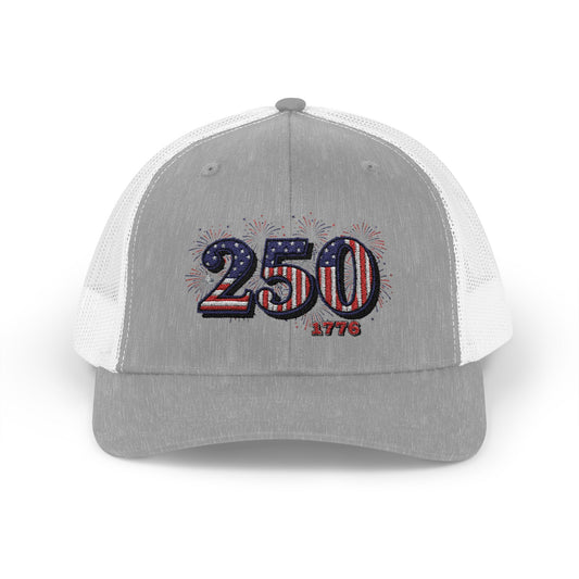 America 250th Anniversary Patriotic Trucker Cap