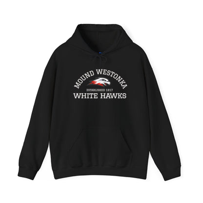 White Hawks Hoodie — Mound Westonka High School Vintage Logo Pullover