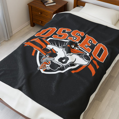 Osseo Orioles Cozy Velveteen Plush Blanket - Perfect for Relaxation and Home Decor