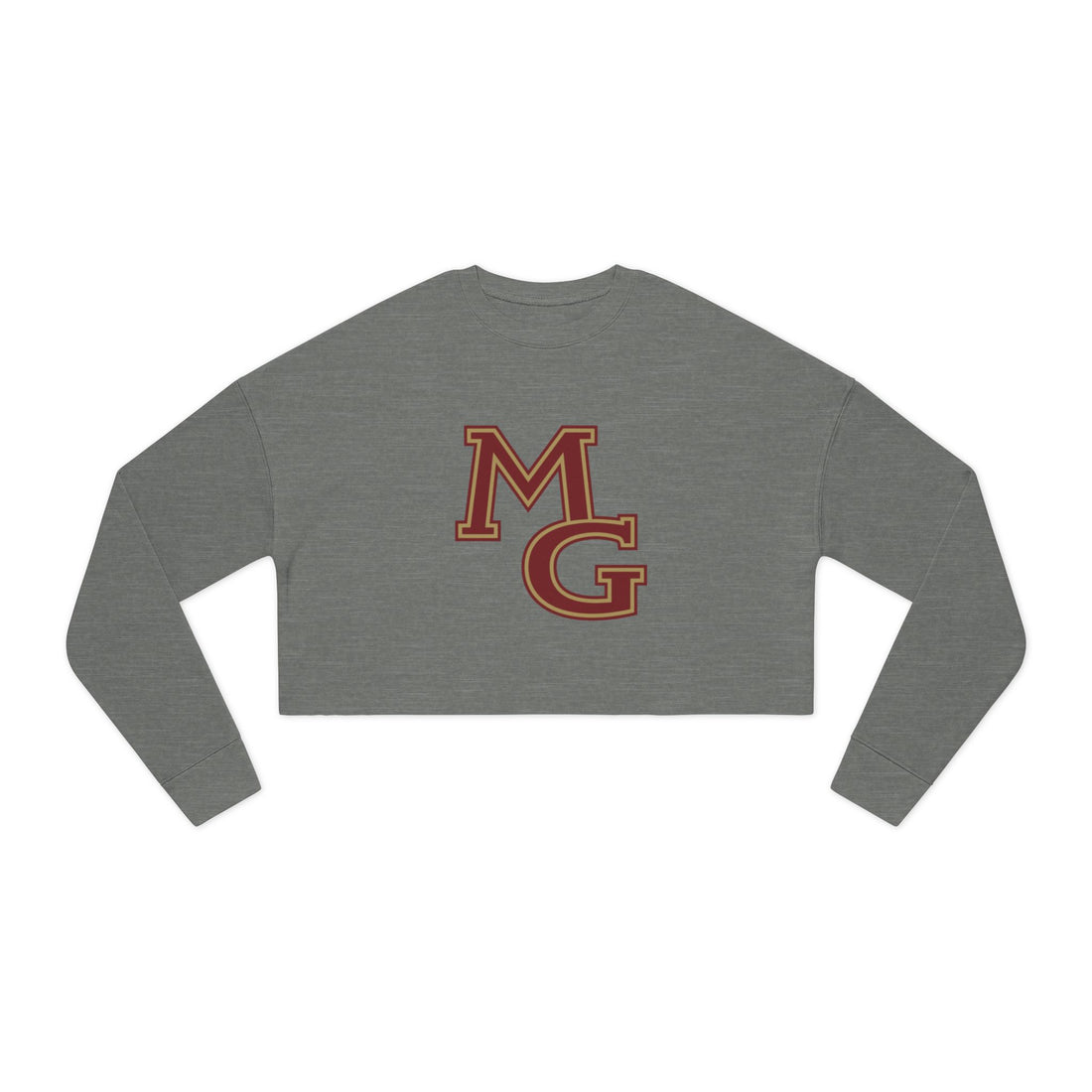 Maple Grove Crimson Trendy Women's Cropped Sweatshirt  - Stylish & Comfy for Casual Outings