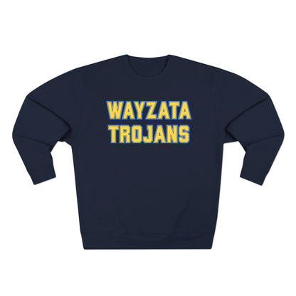 Unisex Crewneck Sweatshirt with Wayzata Trojans Design - Perfect for Sports Fans & Casual Wear