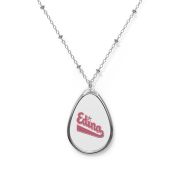 Personalized Edina Oval Necklace - Elegant Custom Jewelry for Any Occasion