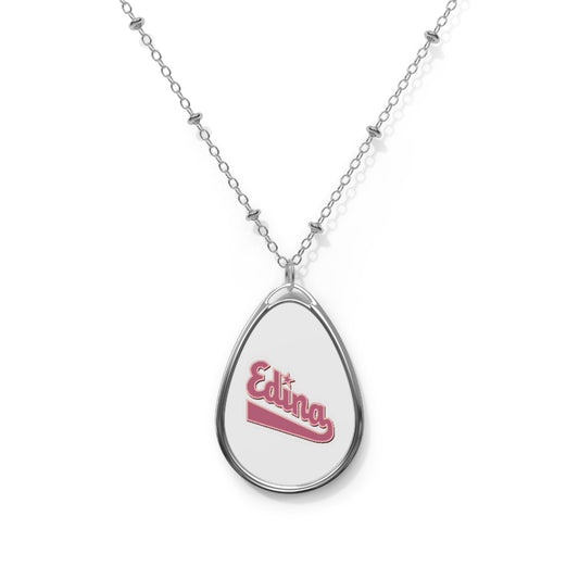 Personalized Edina Oval Necklace - Elegant Custom Jewelry for Any Occasion
