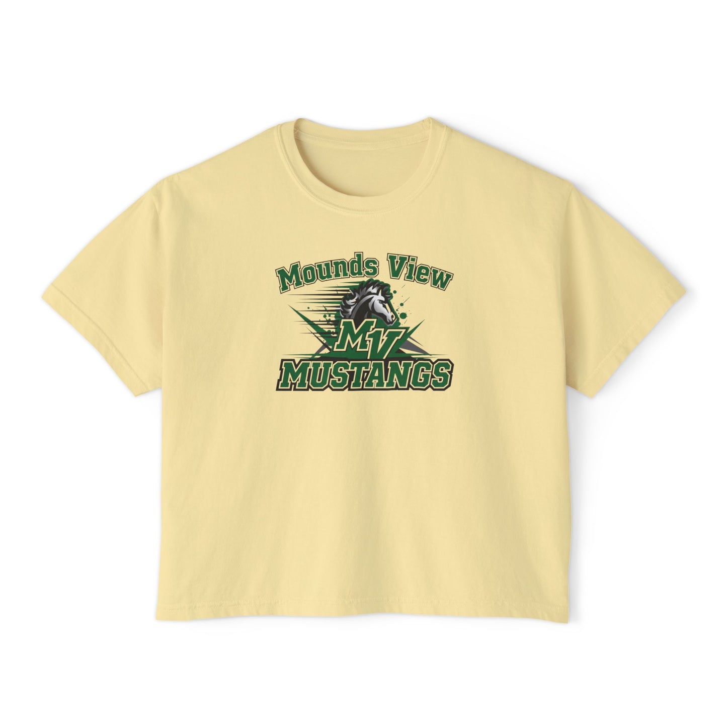 Mounds View Mustangs Casual Women's Boxy Tee