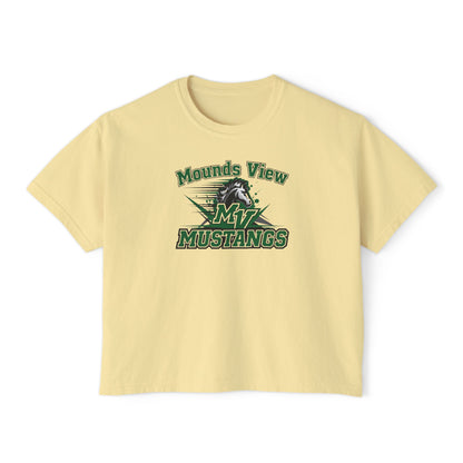 Mounds View Mustangs Casual Women's Boxy Tee