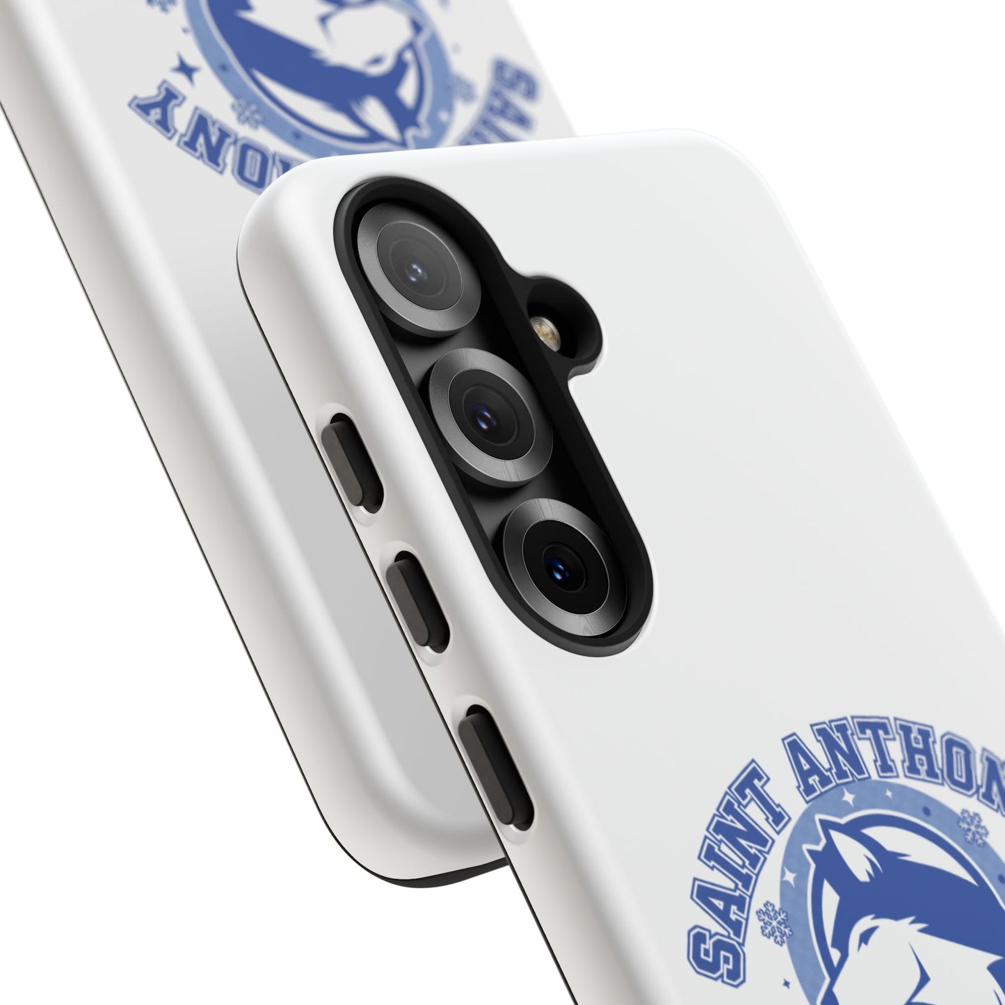 Saint Anthony Huskies Tough Phone Case — Protective White Phone Cover with Husky Logo