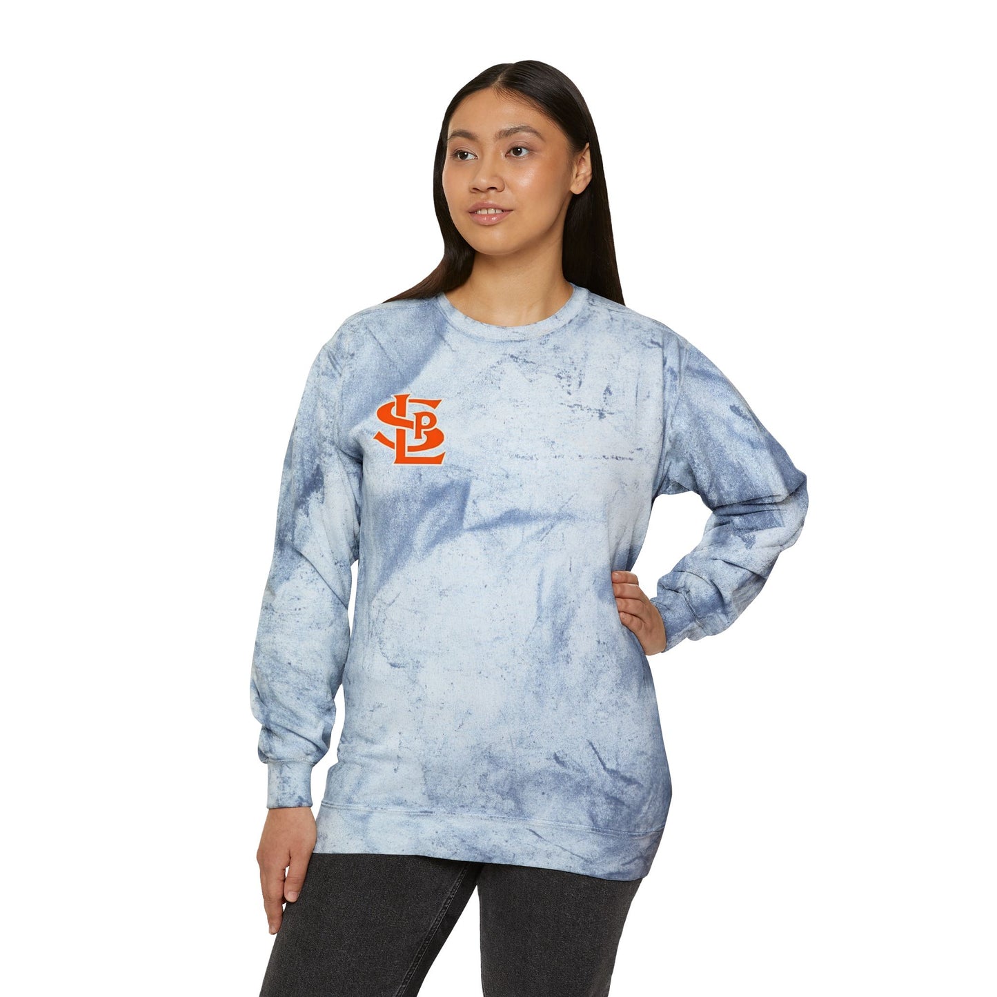 Saint Louis Park Orioles Color Blast Crewneck Sweatshirt for a Vibrant Vibe, Unisex Tie-Dye Fashion