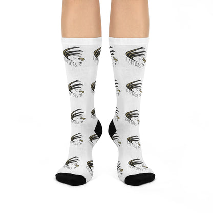East Ridge Raptors Cushioned Crew Socks - Comfortable Sports Socks for Fans