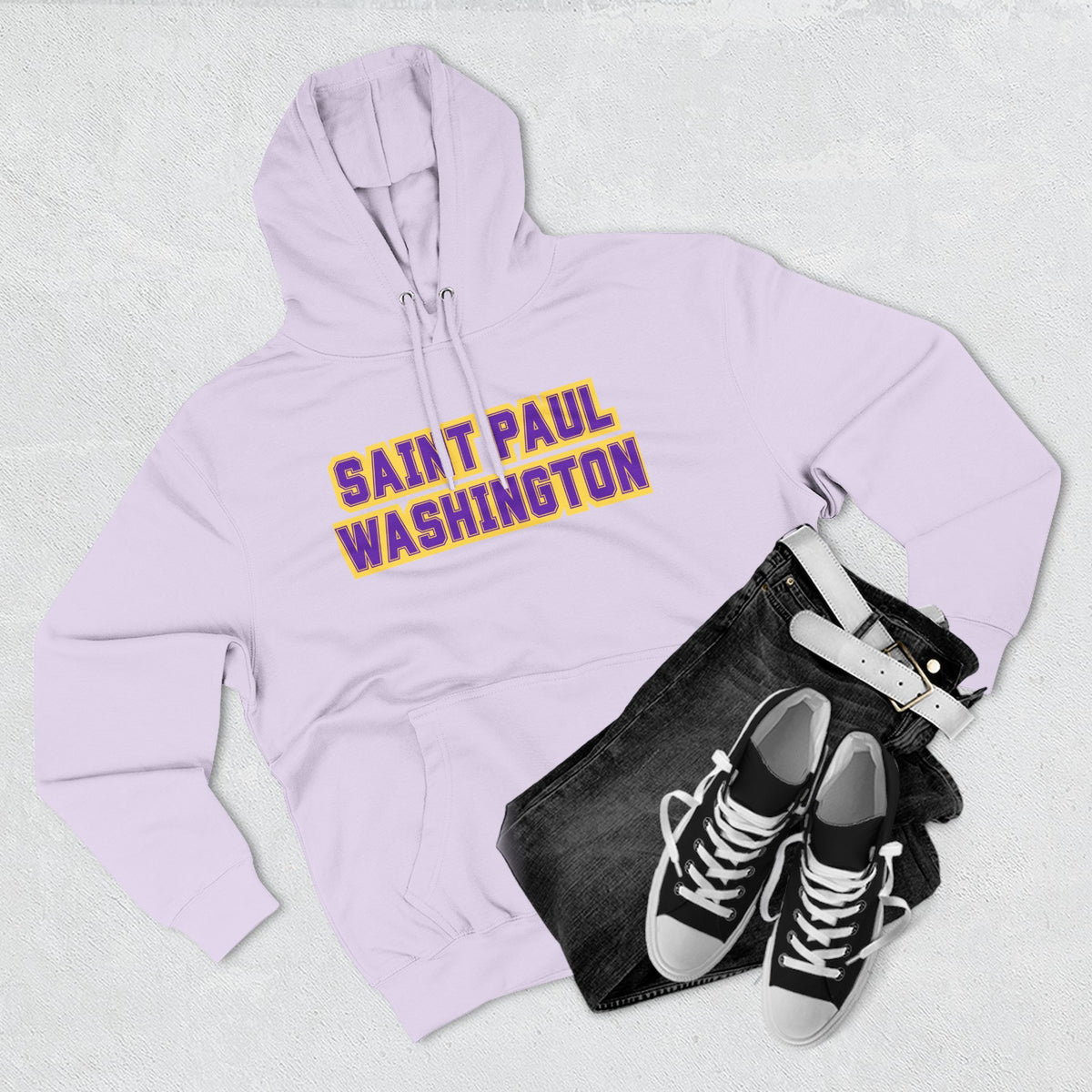Saint Paul Washington Tech Eagles Hoodie — Collegiate Pullover with Bold Varsity Text