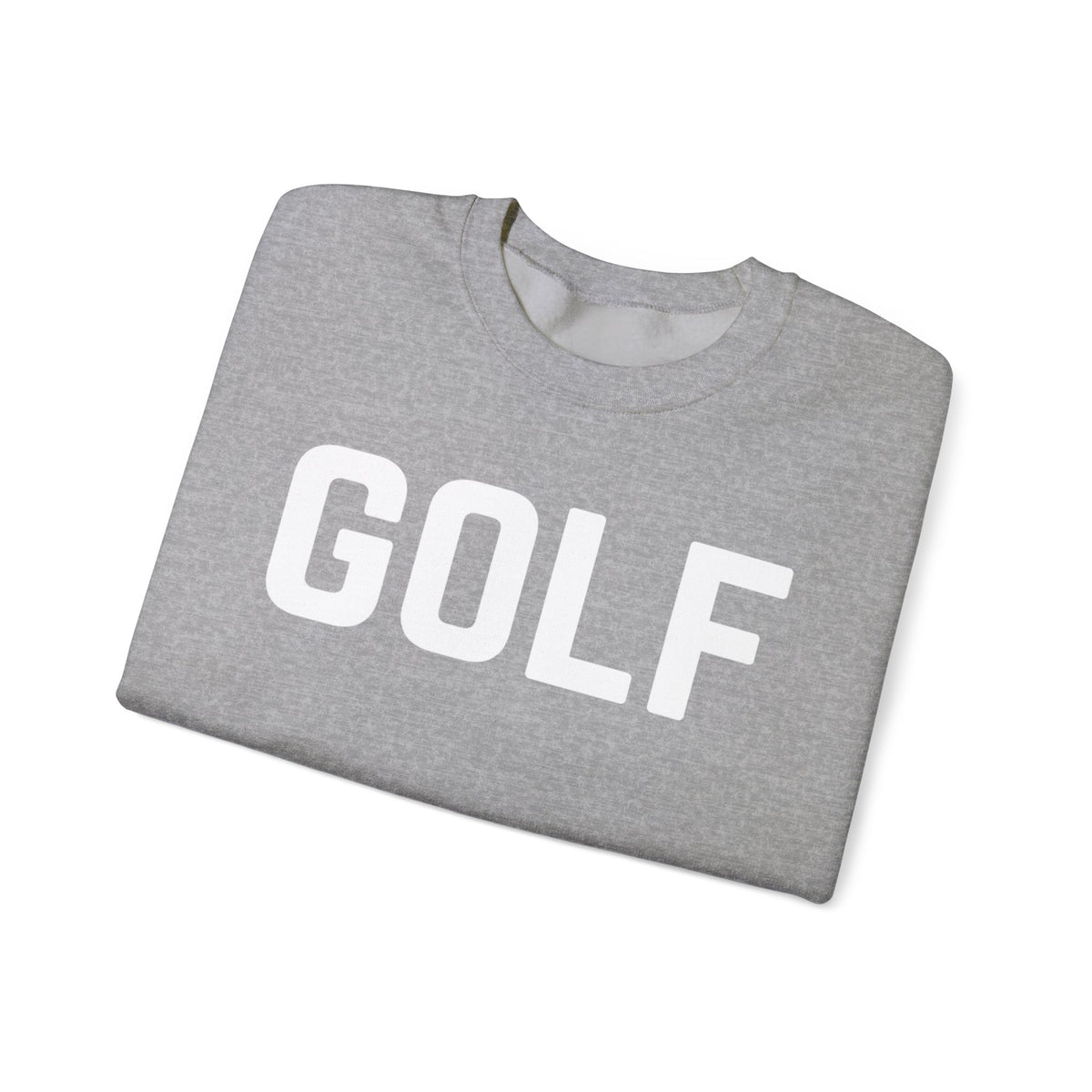 Embroidered Golf Crewneck Sweatshirt — Minimalist Bold Logo Pullover for Golfers
