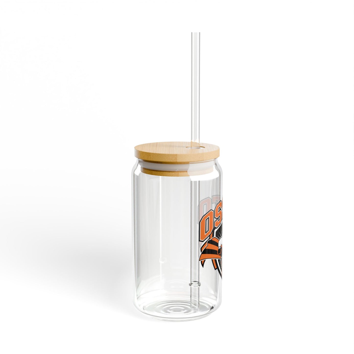 Osseo Orioles Stylish 16oz Sipper Glass, Eco-Friendly Drinkware
