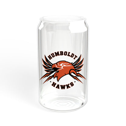Saint Paul Humboldt Hawks Stylish 16oz Sipper Glass with Bamboo Lid