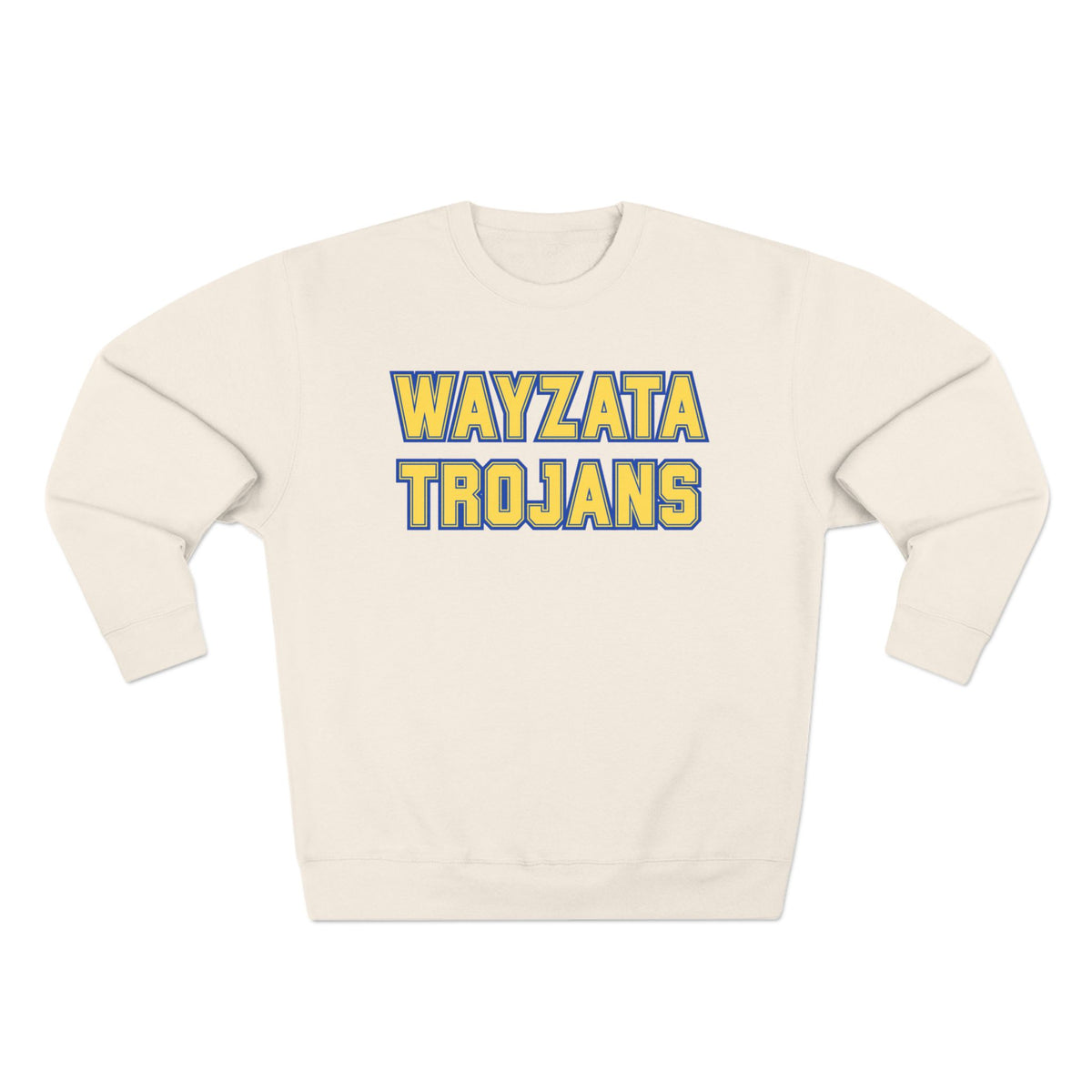 Unisex Crewneck Sweatshirt with Wayzata Trojans Design - Perfect for Sports Fans & Casual Wear