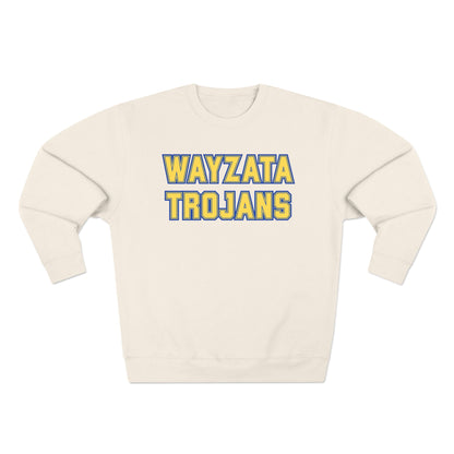 Unisex Crewneck Sweatshirt with Wayzata Trojans Design - Perfect for Sports Fans & Casual Wear