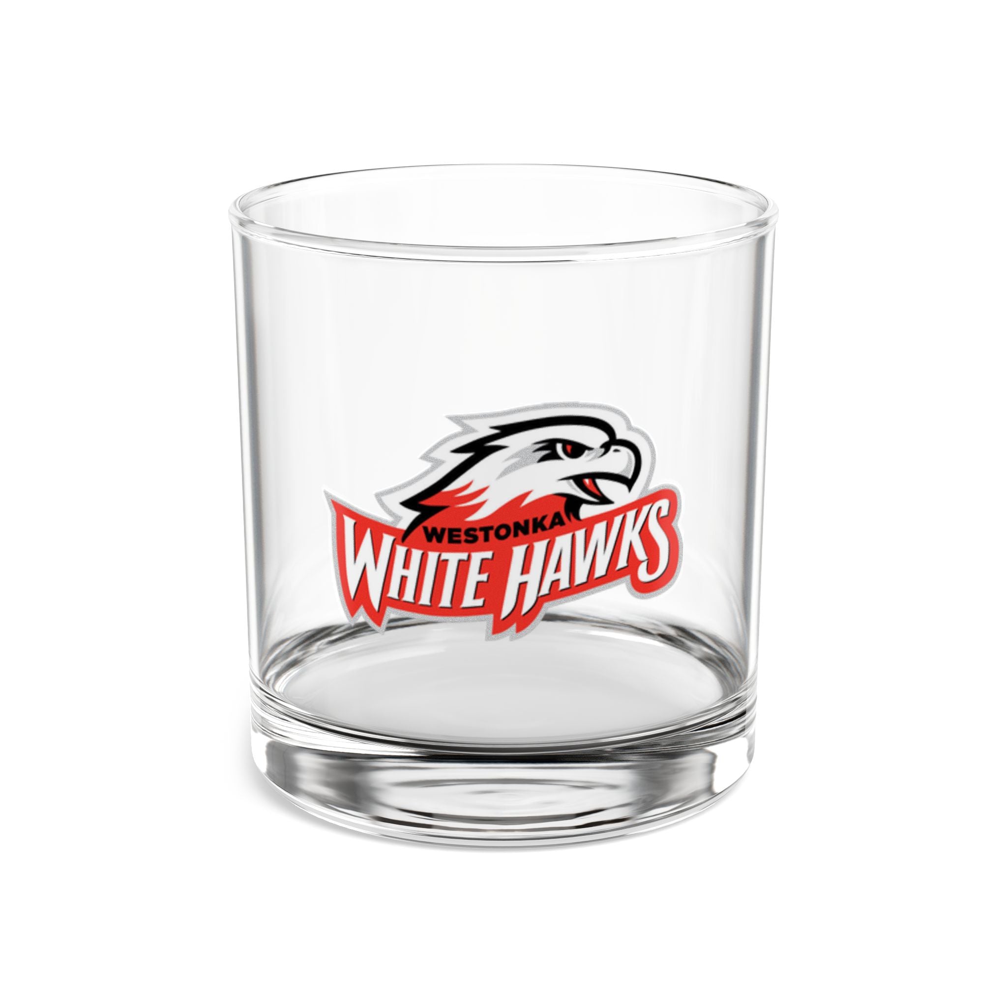 Mound Westonka White Hawks Rocks Glass - 10oz