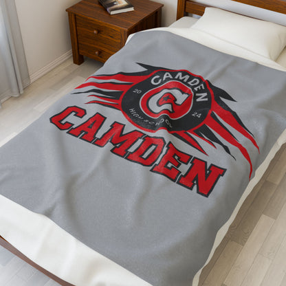 Minneapolis Camden Cozy Velveteen Plush Blanket - Perfect for Relaxation and Home Decor