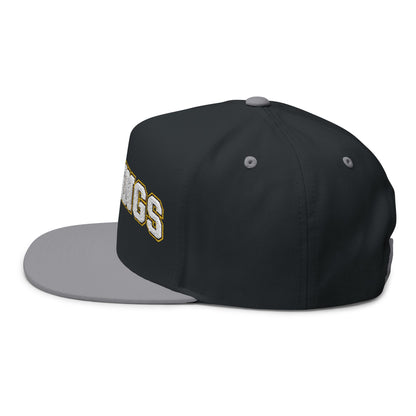 Hastings Raiders Embroidered White Text Flat Bill Cap — School Spirit Snapback