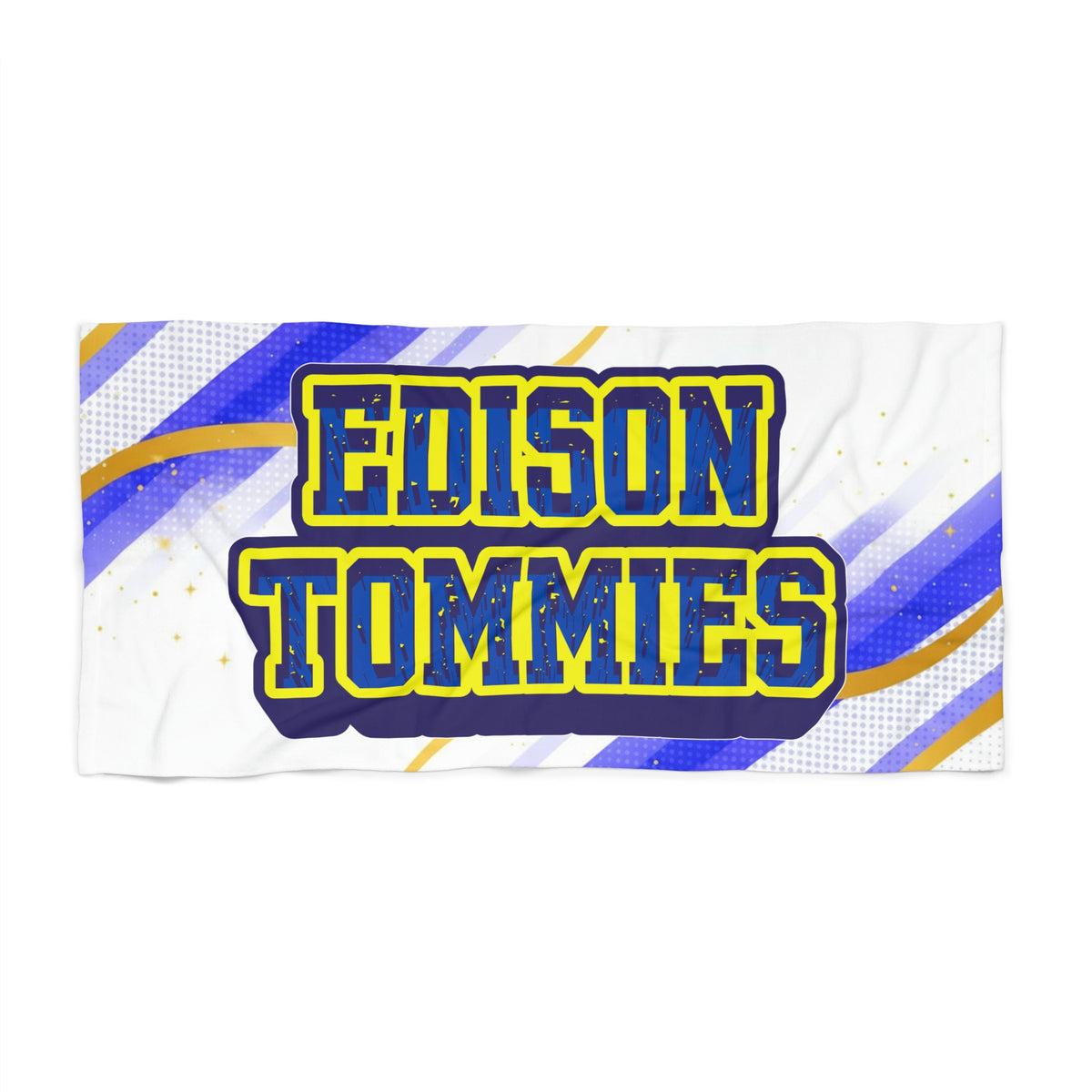 Edison Tommies Beach Towel — School Spirit Athletic Stripe Pool & Beach Towel