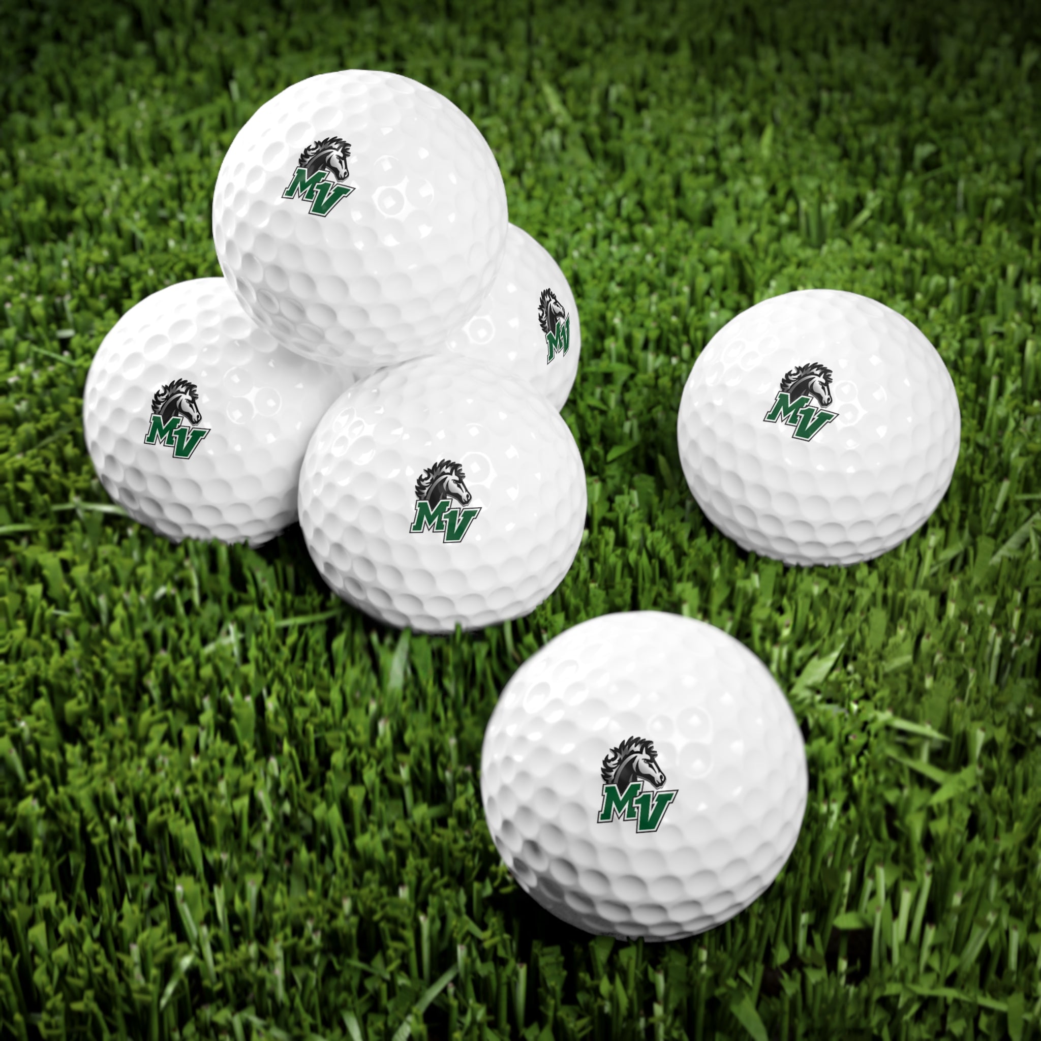 Mounds View Mustangs Golf Balls - Set of 6, Perfect for Golf Enthusiasts & Gifts