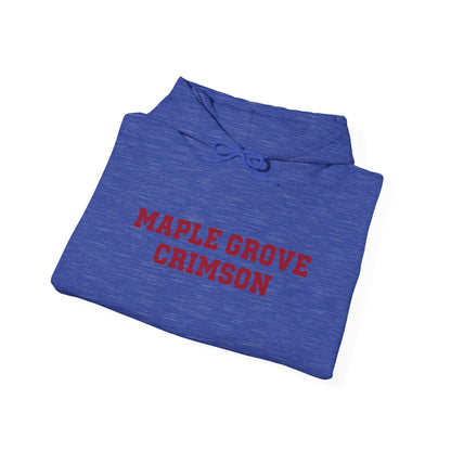Maple Grove Crimson Unisex Heavy Blend™ Hooded Sweatshirt - Cozy and Stylish for School Spirit