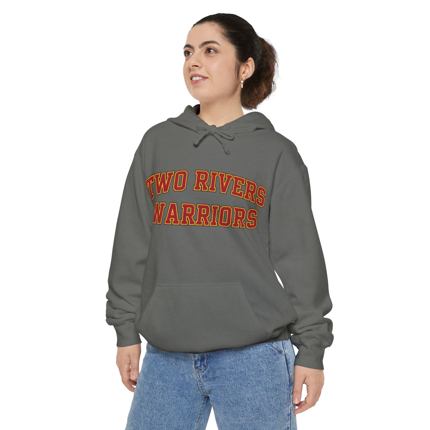 Two Rivers Warriors Hoodie — Garment-Dyed School Sweatshirt