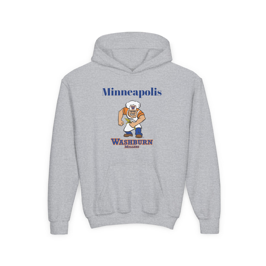 Minneapolis Washburn Youth Hoodie - Cozy Heavy Blend Sweatshirt for Trends & School Spirit