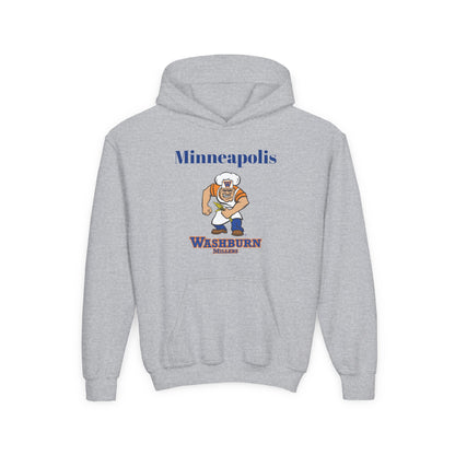 Minneapolis Washburn Youth Hoodie - Cozy Heavy Blend Sweatshirt for Trends & School Spirit