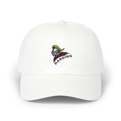 Classic Dad Cap with Harding Knight Embroidery - Casual White Hat for Everyday Wear