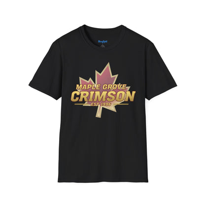 Maple Grove Crimson Est. 1996 Maple Leaf T-Shirt
