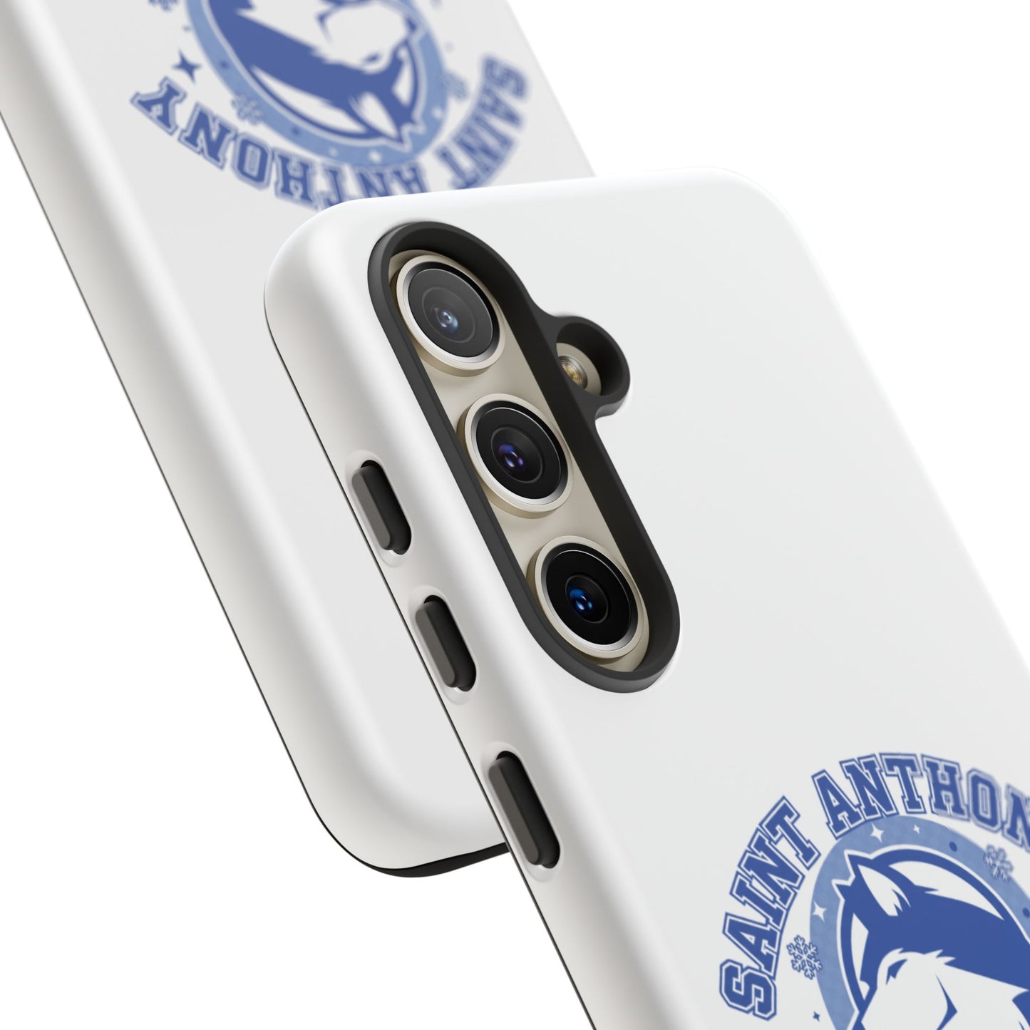 Saint Anthony Huskies Tough Phone Case — Protective White Phone Cover with Husky Logo
