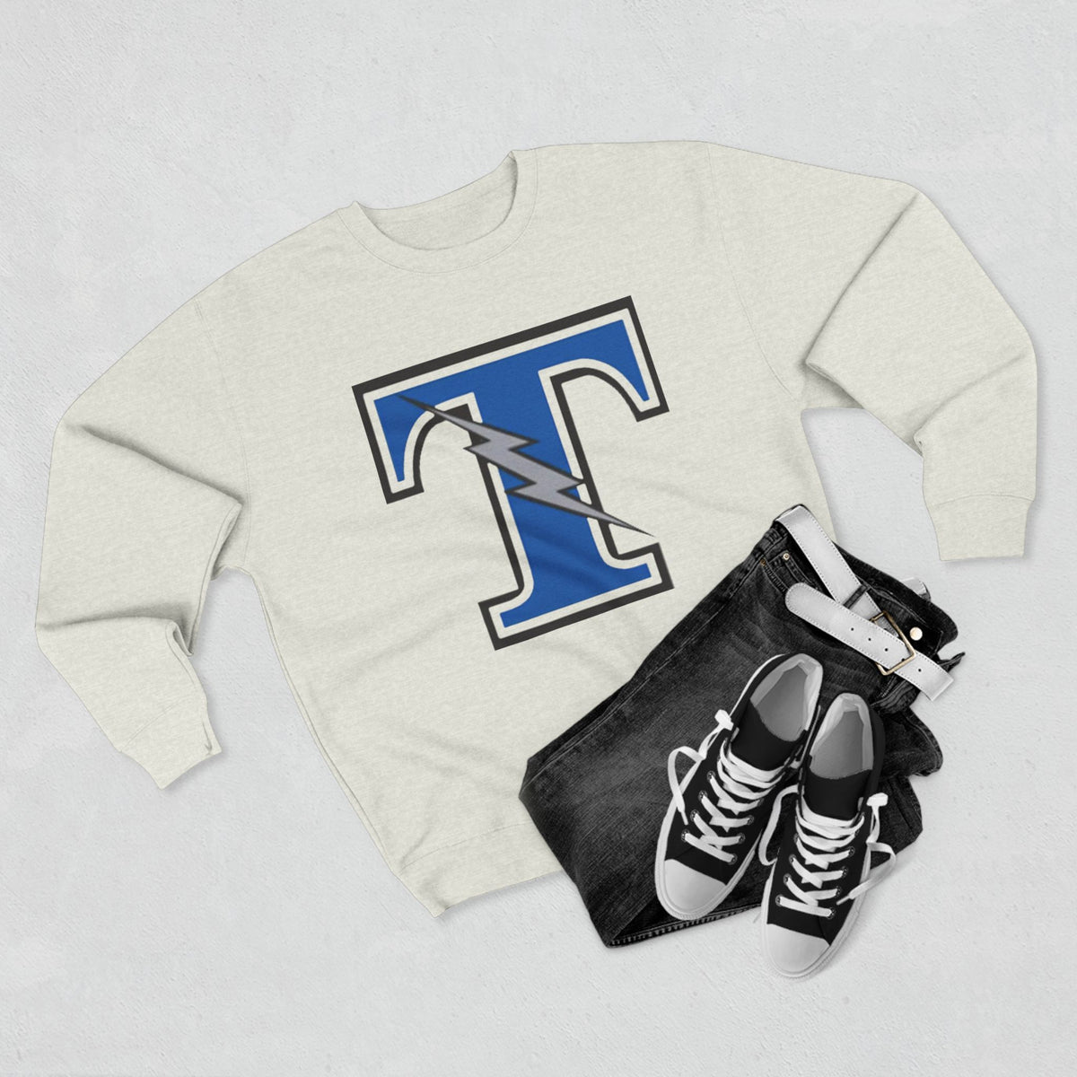 Tartan Titans Blue T Lightning Logo Sweatshirt