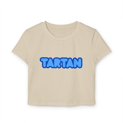 Tartan Titans Women’s Baby Tee - Retro Graphic Top for Casual Vibes