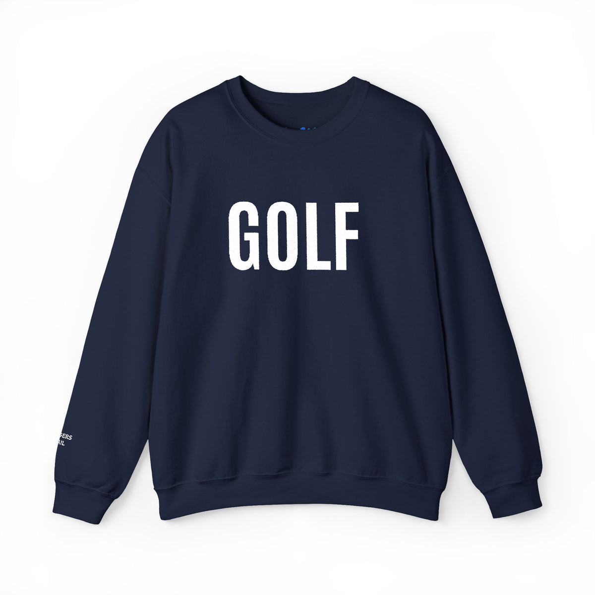 Golf Crewneck Sweatshirt — Classic White Text Golf Sweatshirt