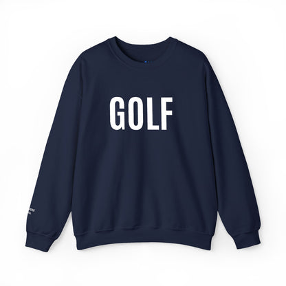 Golf Crewneck Sweatshirt — Classic White Text Golf Sweatshirt