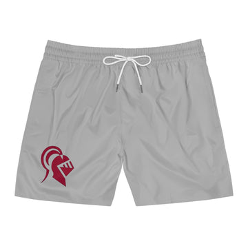 Men's Mid-Length Swim Shorts - Irondale Knights Design for Summer Fun