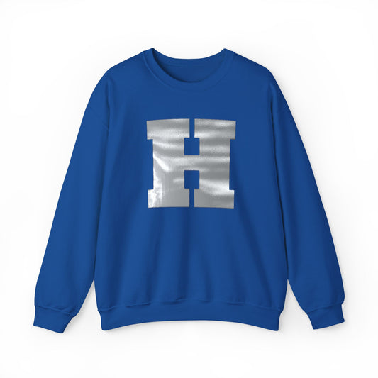 Hopkins Royals Metallic W Blue Crewneck Sweatshirt