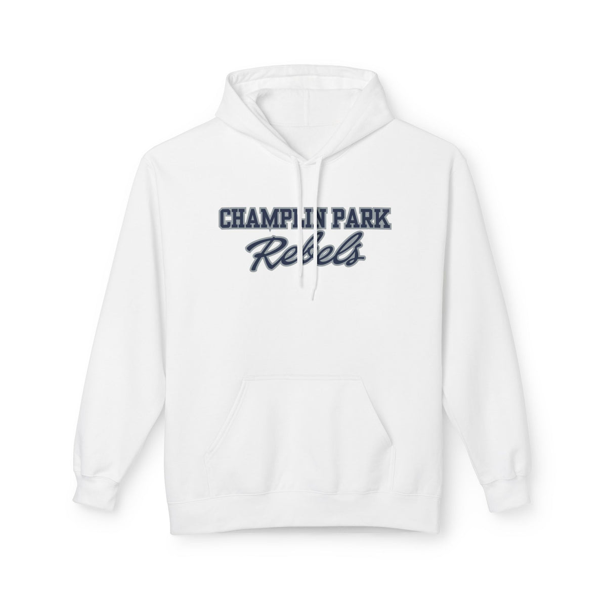 Champlin Park Rebels White Script Hoodie