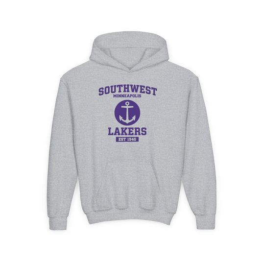 Southwest Minneapolis Lakers Youth Hoodie - Anchor Logo Sweatshirt