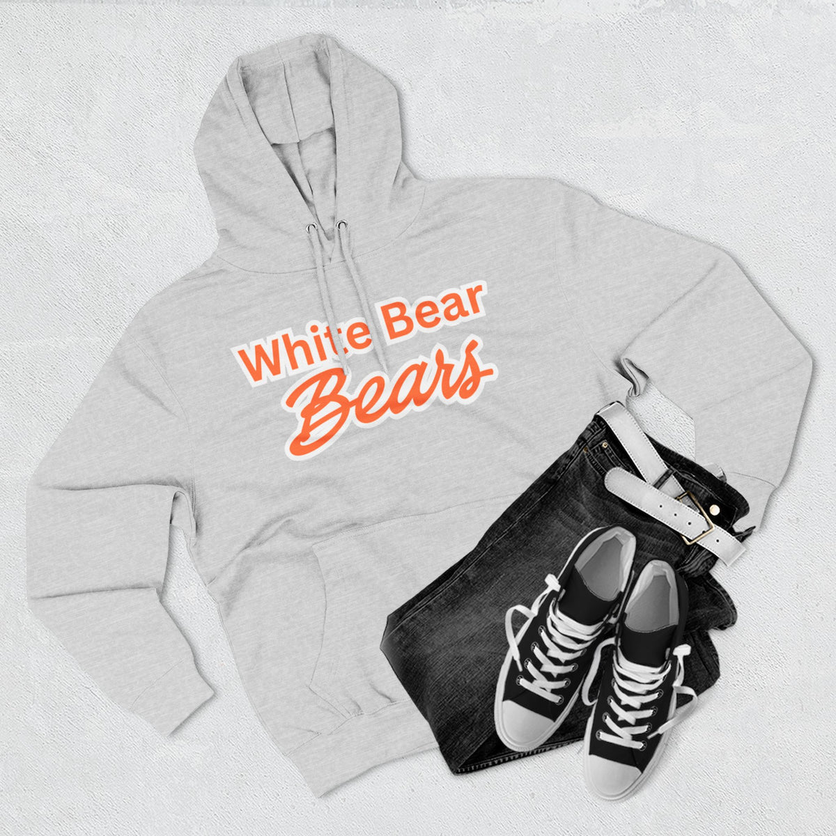 White Bear Lake Bears Hoodie — Collegiate Pullover with Bold Varsity Text