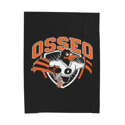 Osseo Orioles Cozy Velveteen Plush Blanket - Perfect for Relaxation and Home Decor