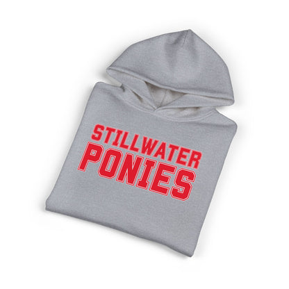 Stillwater Ponies Hoodie — School Team Vintage Script Pullover